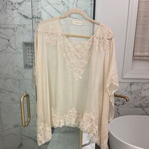 Elegant Cream Embroidered Blouse